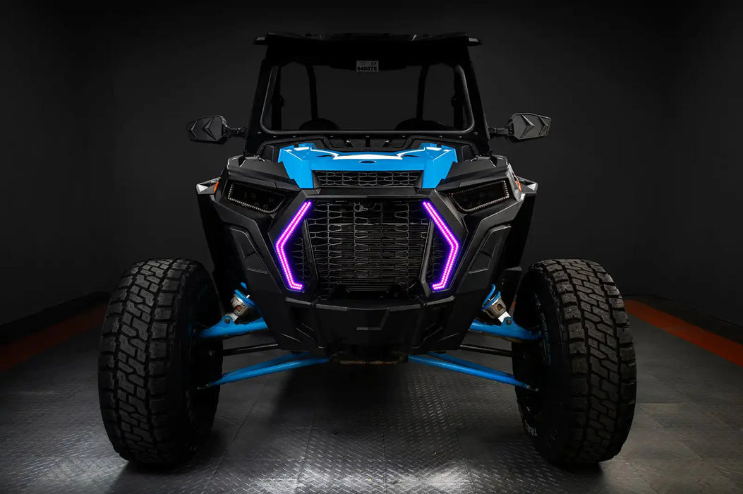 Polaris RZR with purple DRLs