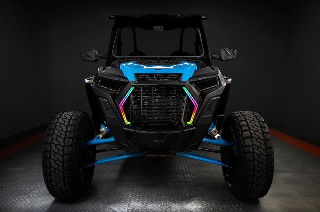 Polaris RZR with rainbow DRLs