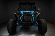 Polaris RZR with cyan DRLs