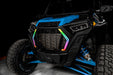 Angled view of Polaris RZR with rainbow DRLs