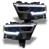 Ram 1500 headlights with white DRLs.