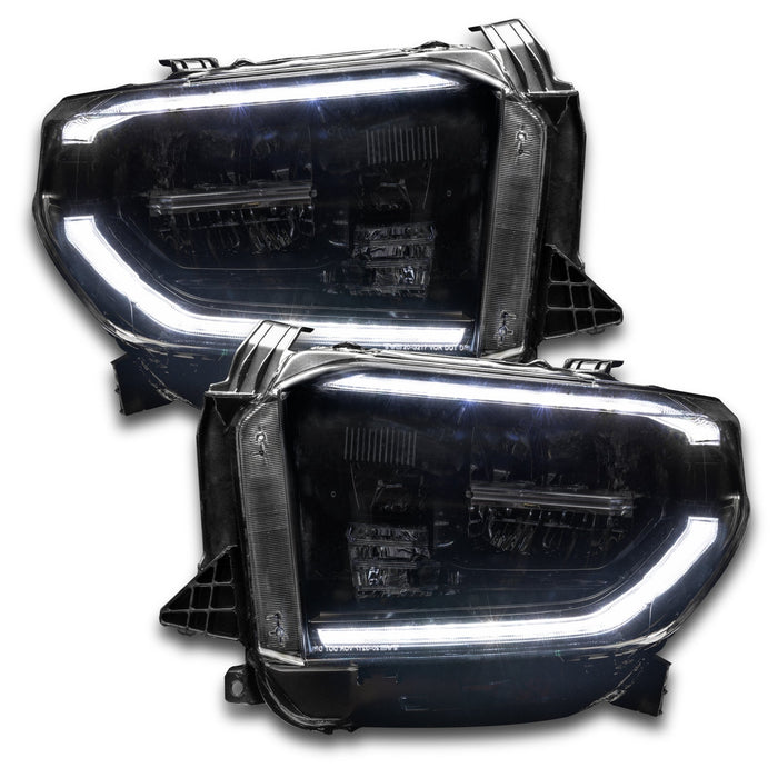 Toyota Tundra headlights with white DRLs