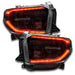 Toyota Tundra headlights with red DRLs