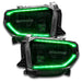 Toyota Tundra headlights with green DRLs