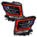 2021-2024 Nissan Titan headlights with red DRLs.