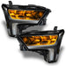 2022+ Toyota Tundra Headlights with amber demon eye projectors.