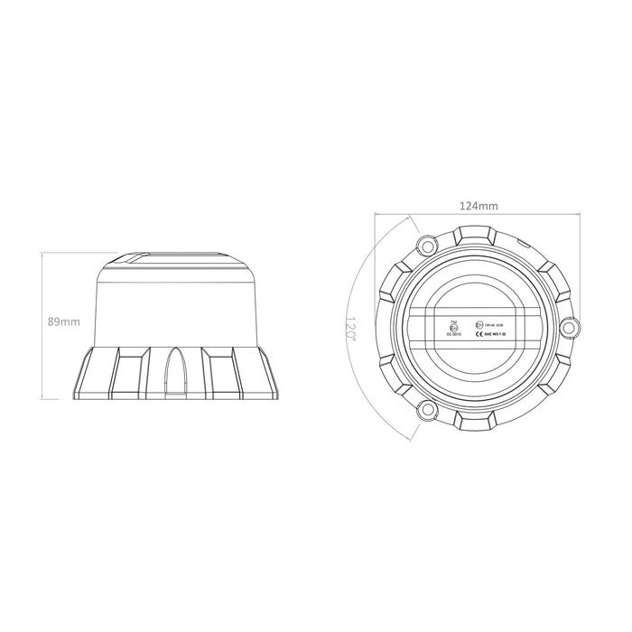 ORACLE Lighting Heavy Duty Red Beacon - ORA-B6r / B6r-1