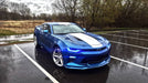 Blue Camaro with blue DRLs.
