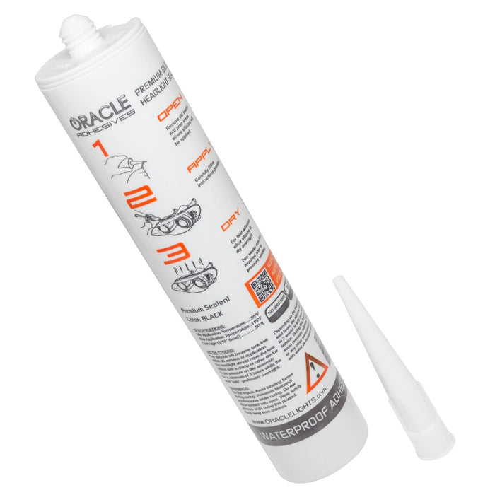 Back of the label for the tube of adhesive.