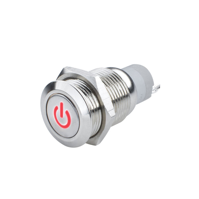 Power symbol switch with red LED