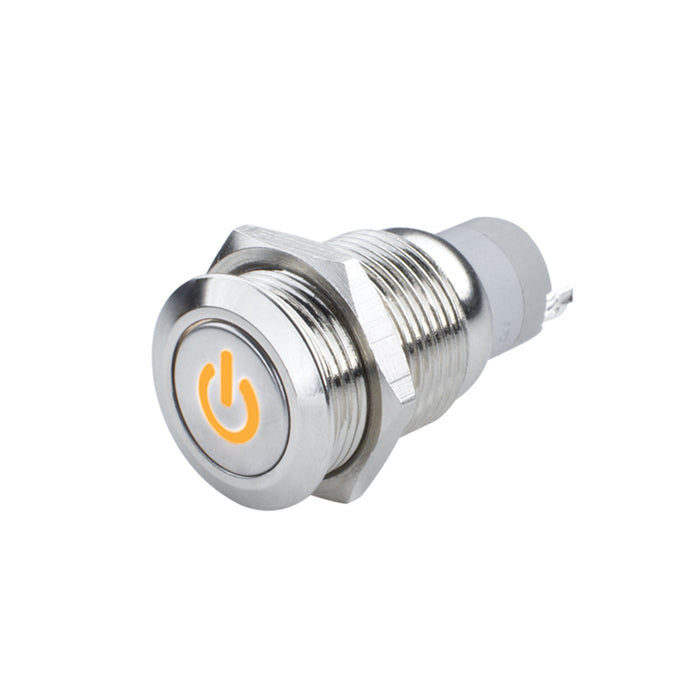 Power symbol switch with amber LED