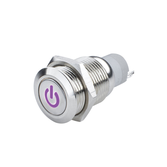 Power symbol switch with purple LED