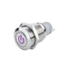 Power symbol switch with purple LED