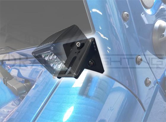 Jeep JK Lower Windshield Light Mount Brackets (Pair)