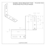 ORACLE Lighting Offset Wheel Ring Bracket for Stacking Multiple Rings - Set of 12