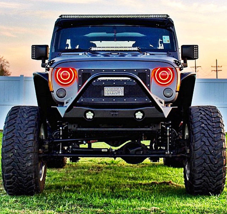 Jeep JK Hood Mounting Brackets SM + Light Combo