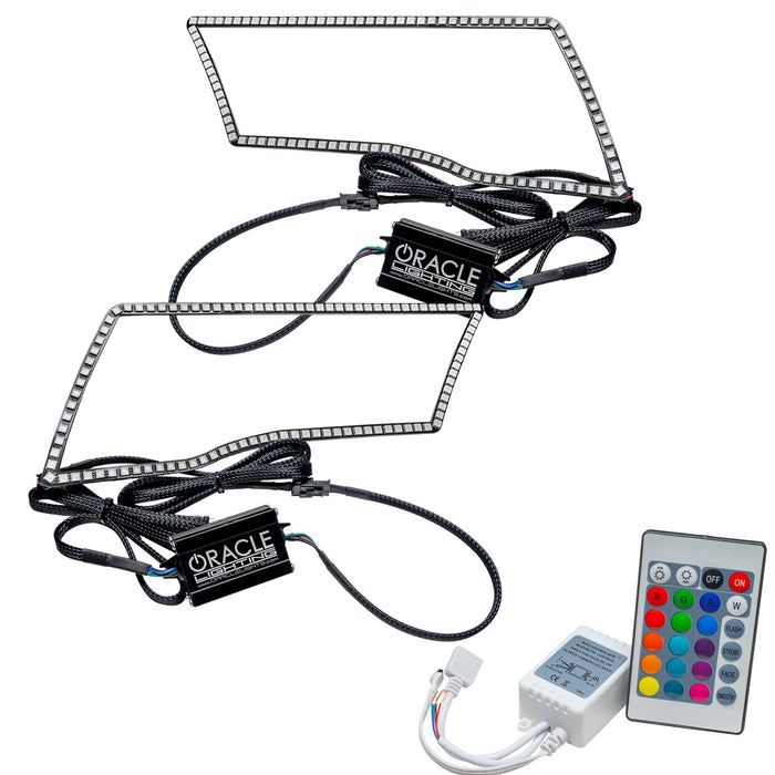 2009-2018 RAM Sport (Quad) LED Headlight Halo Kit with Simple Controller.