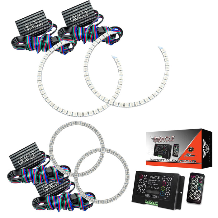 2008-2011 Mercedes C-Class W204 LED Headlight Halo Kit with 2.0 Controller.