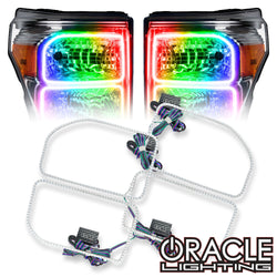 2011-2016 Ford F-250/F-350 Super Duty ORACLE Dynamic ColorSHIFT Headlight Halo Kit (Square Ring Design)