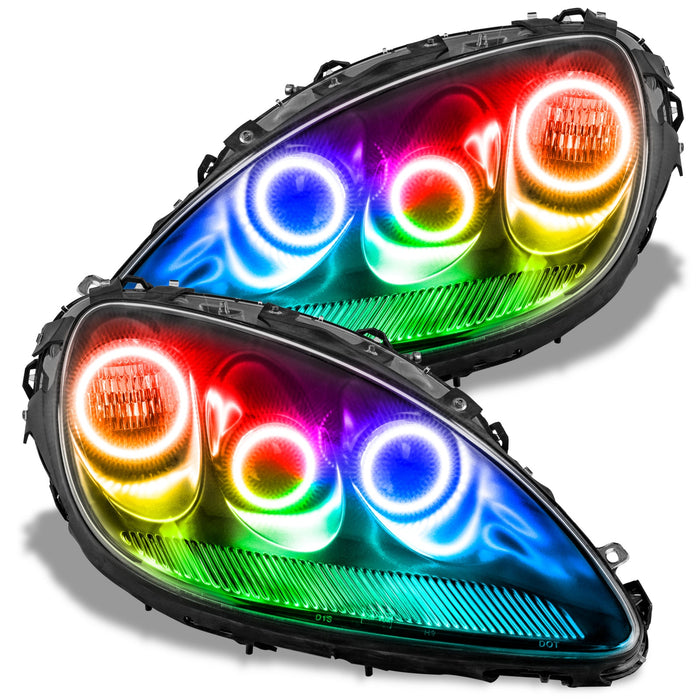 2005-2013 Chevrolet C6 Corvette ORACLE Triple Halo Headlight Kit with rainbow halos