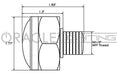 27W LED Marine Drain Plug diagram with measurements.