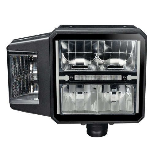 Front view of Multifunction LED Plow Headlight with Heated Lens.