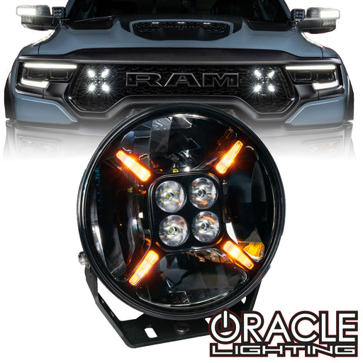 9" Multifunction 120W LED Spotlight – Round Post Mount