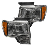 2009-2014 Ford F-150 Pre-Assembled Halo Headlights - Non HID - Chrome Housing