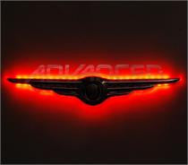 Gen I Chrysler Illuminated LED Rear Wing Emblem with red LEDs.