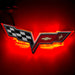 2005-2013 Chevrolet C6 Corvette Illuminated Emblem with red LEDs.
