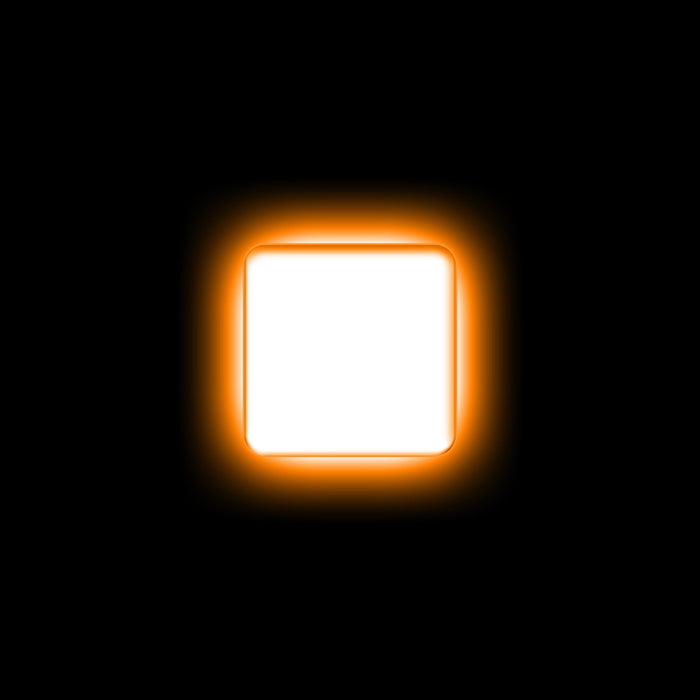 The letter "I" Amber LED Illuminated Letter Badge with matte white finish.