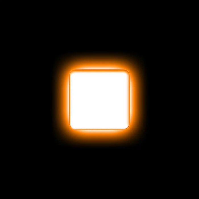 The letter "I" Amber LED Illuminated Letter Badge with matte white finish.