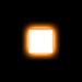 The letter "I" Amber LED Illuminated Letter Badge with matte white finish.