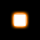 The letter "I" Amber LED Illuminated Letter Badge with matte white finish.