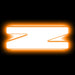 The letter "Z" Amber LED Illuminated Letter Badge with matte white finish.
