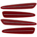 2005-2013 Chevrolet C6 Corvette Concept SMD Sidemarkers with dark red paint and clear lenses.