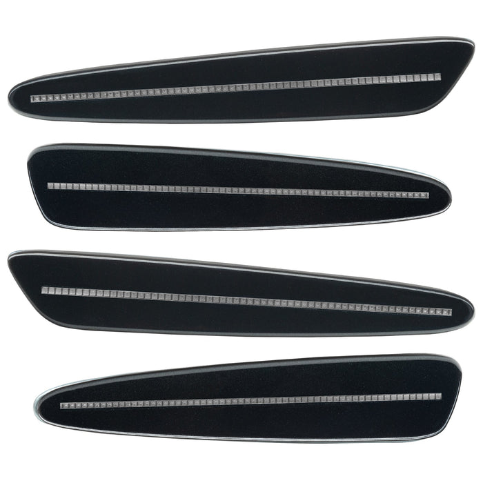 2005-2013 Chevrolet C6 Corvette Concept SMD Sidemarkers with black metallic paint and clear lenses.