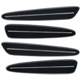 2005-2013 Chevrolet C6 Corvette Concept SMD Sidemarkers with black metallic paint and clear lenses.