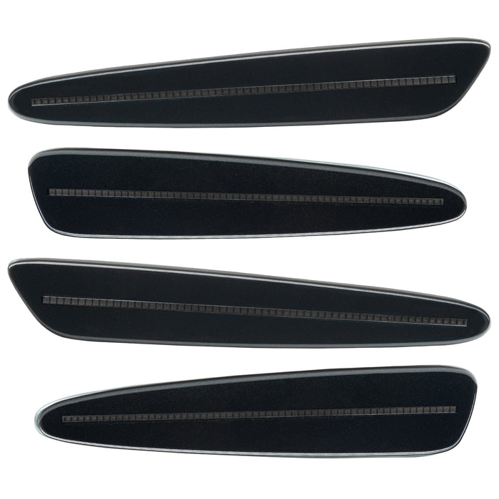 2005-2013 Chevrolet C6 Corvette Concept SMD Sidemarkers with black metallic paint and tinted lenses.