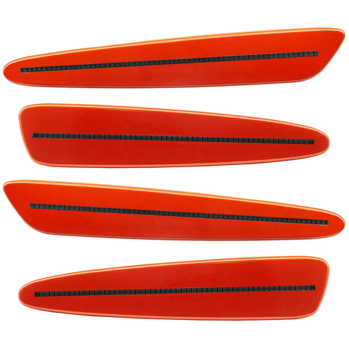 2005-2013 Chevrolet C6 Corvette Concept SMD Sidemarkers with bright orange paint and tinted lenses.
