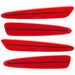 2005-2013 Chevrolet C6 Corvette Concept SMD Sidemarkers with bright red paint and tinted lenses.
