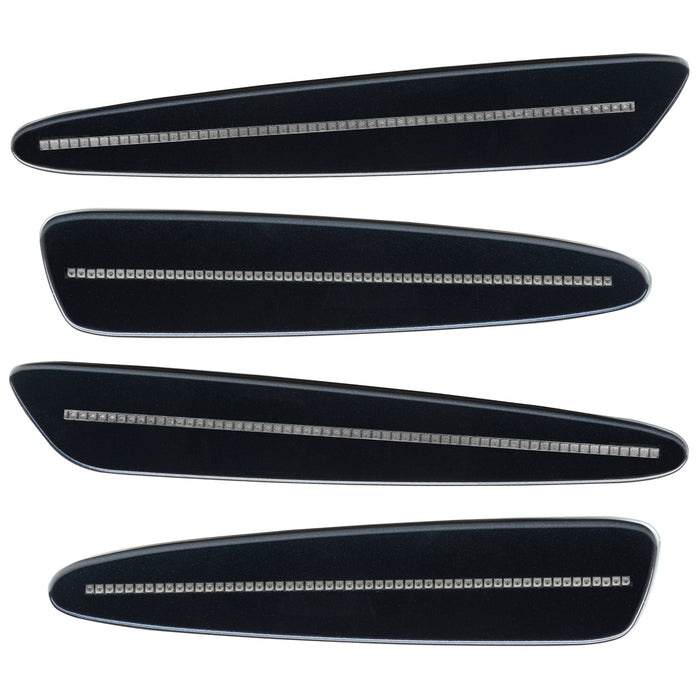 2005-2013 Chevrolet C6 Corvette Concept SMD Sidemarkers with navy blue paint and clear lenses.