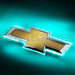 2016-2019 Chevrolet Camaro Illuminated Rear Bowtie Emblem with cyan LEDs.
