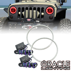 2007-2017 Jeep Wrangler JK LED Surface Mount Headlight Halo Kit