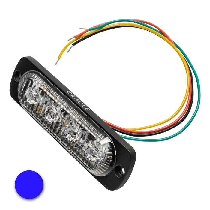 4 LED Slim Strobe Light- Flush Lighthead with blue LED