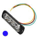 4 LED Slim Strobe Light- Flush Lighthead with blue LED