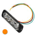 4 LED Slim Strobe Light- Flush Lighthead with amber LED