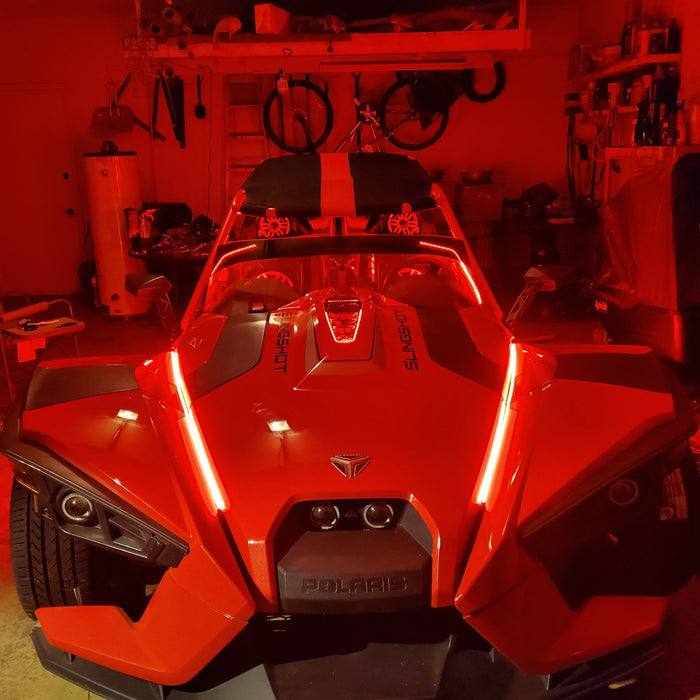 Polaris with LED strips on hood