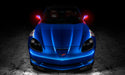 Front view of a C6 Corvette with Concept LED Side Mirrors installed.