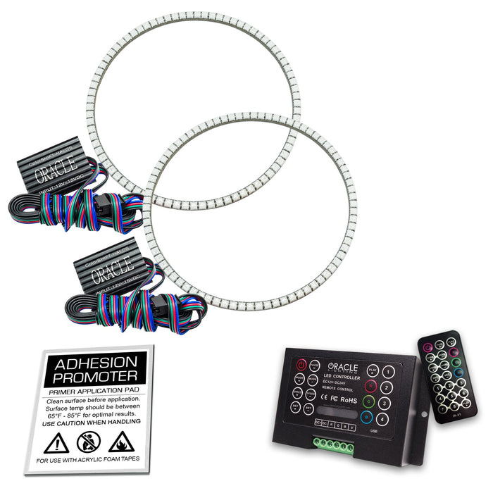 2007-2017 Jeep Wrangler JK LED Surface Mount Headlight Halo Kit with 2.0 Controller.